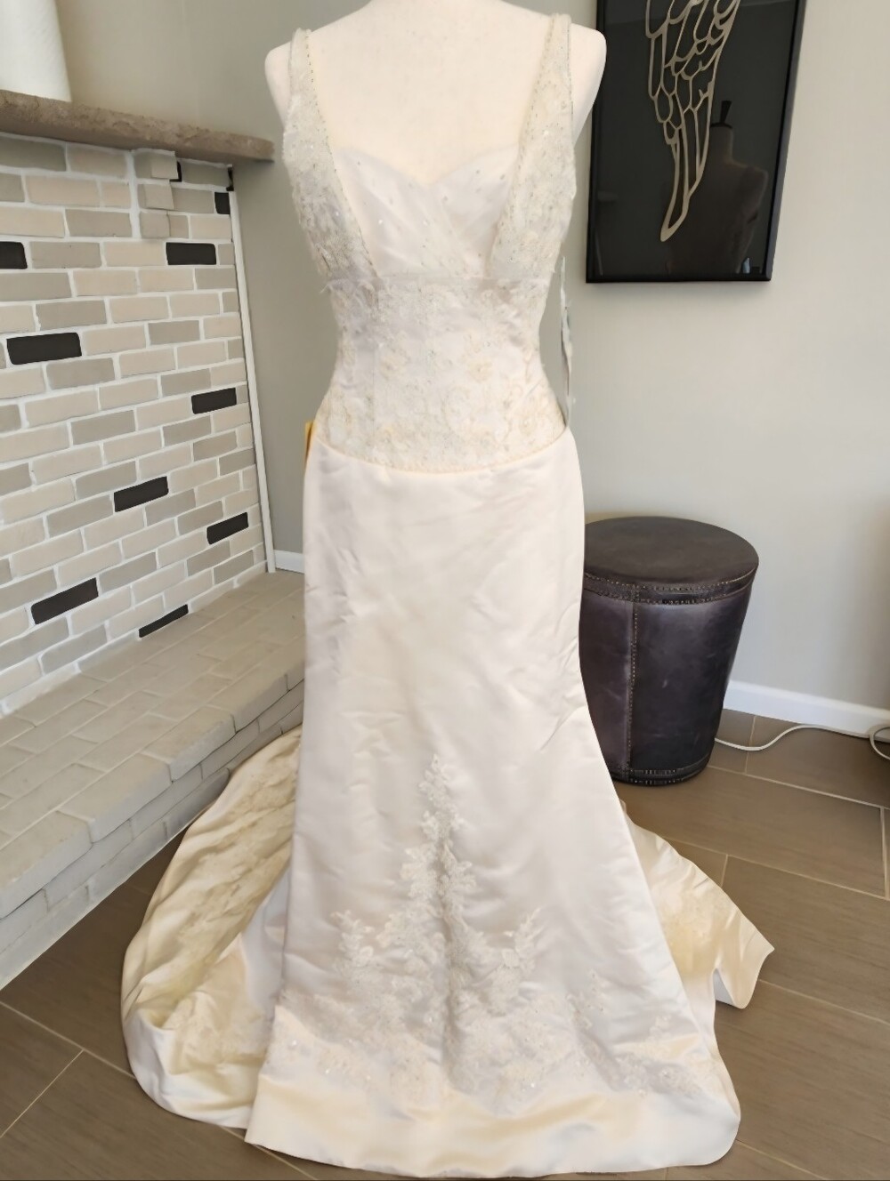 Mori Lee blu by Madeline Gardner Sleeveless Wedding Dress Sz 10